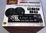 Estéreo 1 DIN Bluetooth + Par de Bocinas 6.5″ Rock Series RKS-PK600BT 2 Puertos USB AUX