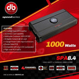 Amplificador 4 Canales DB Drive SPA8.4 1000 Watts Clase AB - Audioshop México lo mejor en Car Audio en México -  DB Drive