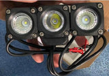 3 Faros LED Cuadrados para Jeep RZR Lumen ATV-5013
