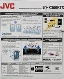 Autoestéreo JVC KD-X360BTS Receptor 1 DIN Medios Digitales USB Bluetooth iPhone - Audioshop México lo mejor en Car Audio en México -  JVC