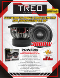 Subwoofer Treo POWER10 3000W 10 PLG Doble Bobina Open Show - Audioshop México lo mejor en Car Audio en México -  Treo