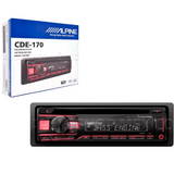 Autoestéreo Receptor 1 DIN Alpine CDE-170 con CD, USB, AUX, MP3 y RCA - Audioshop México lo mejor en Car Audio en México -  Alpine