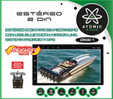 Autoestéreo 2 DIN de 7″ Atomic Audio DROID7 Android GPS Wi-Fi Mirror Link Bluetooth USB con Control - Audioshop México lo mejor en Car Audio en México -  Atomic Audio