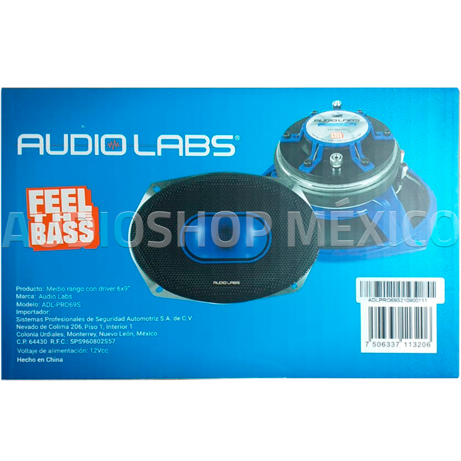 Par de Medios Rangos + Driver Audio Labs ADL-PRO69S 280/560W 6x9 Pulgadas 4 Ohms Open Show (Venta po - Audioshop México lo mejor en Car Audio en México -  Audio Labs