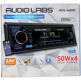 Autoestéreo Audio Labs ADL-450D 1 DIN BT USB App 4 RCA 3V - Audioshop México lo mejor en Car Audio en México -  Audio Labs