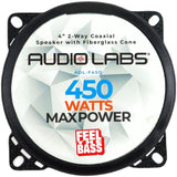 Bocinas Coaxiales Audio Labs ADL-F4SQ 4 PLG 450 Watts 2 Vías - Audioshop México lo mejor en Car Audio en México -  Audio Labs