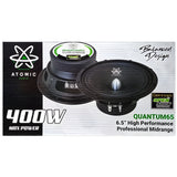 Par de Medios Rangos Atomic Audio QUANTUM65 6.5 PLG 400W - Audioshop México lo mejor en Car Audio en México -  Atomic Audio