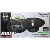 Par Medios Rango Atomic Audio QUANTUM8 600W 8 PLG 4 Ohms