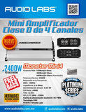 Mini Amplificador 4 Canales Open Show Audio Labs MONSTER MINI4 2400 Watts Clase D 2-4 Ohms - Audioshop México lo mejor en Car Audio en México -  Audio Labs