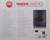 Subwoofer Amplificado DB Drive WDX-AS10 900 Watts 10 Pulgadas 4 Ohms