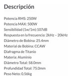 Tweeter Treo BULLET1 de Aluminio Tipo Bala 500W