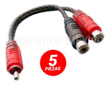 Cable RCA Rock Series RKS-YFX5 1 Macho 2 Hembra (Bolsa con 5 piezas)