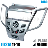 Frente Base Autoestéreo 1 DIN HF Audio HF-0594S Ford Fiesta 2011-2018 Color Plata - Audioshop México lo mejor en Car Audio en México -  HF Audio