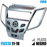 Frente Base Autoestéreo 1 DIN HF Audio HF-0594S Ford Fiesta 2011-2018 Color Plata