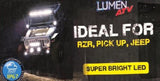 3 Faros LED Cuadrados para Jeep RZR Todoterreno Lumen ATV-5013 2 Flood + 1 Spot 10 Watts 6000k - Audioshop México lo mejor en Car Audio en México -  Lumen