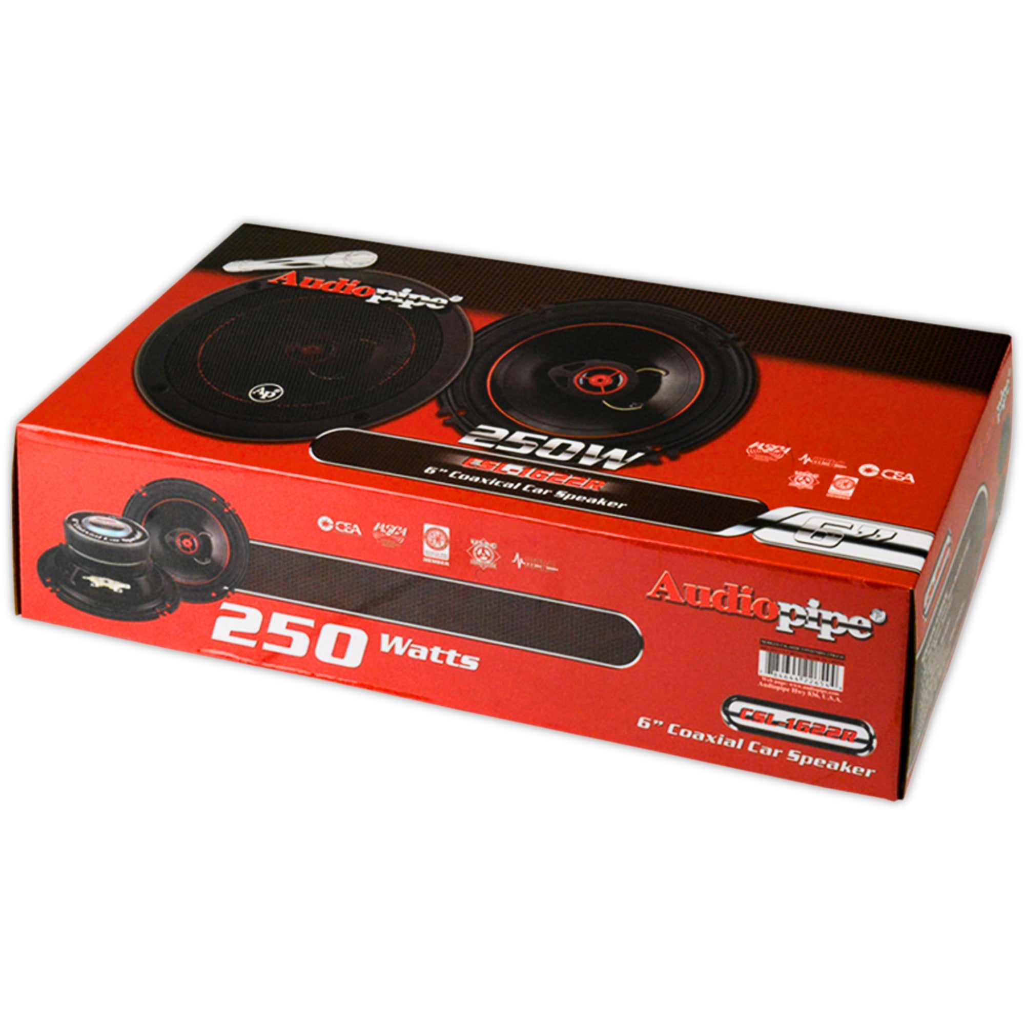 Bocinas Coaxiales Audiopipe CSL-1622R 6.5 PLG 250W