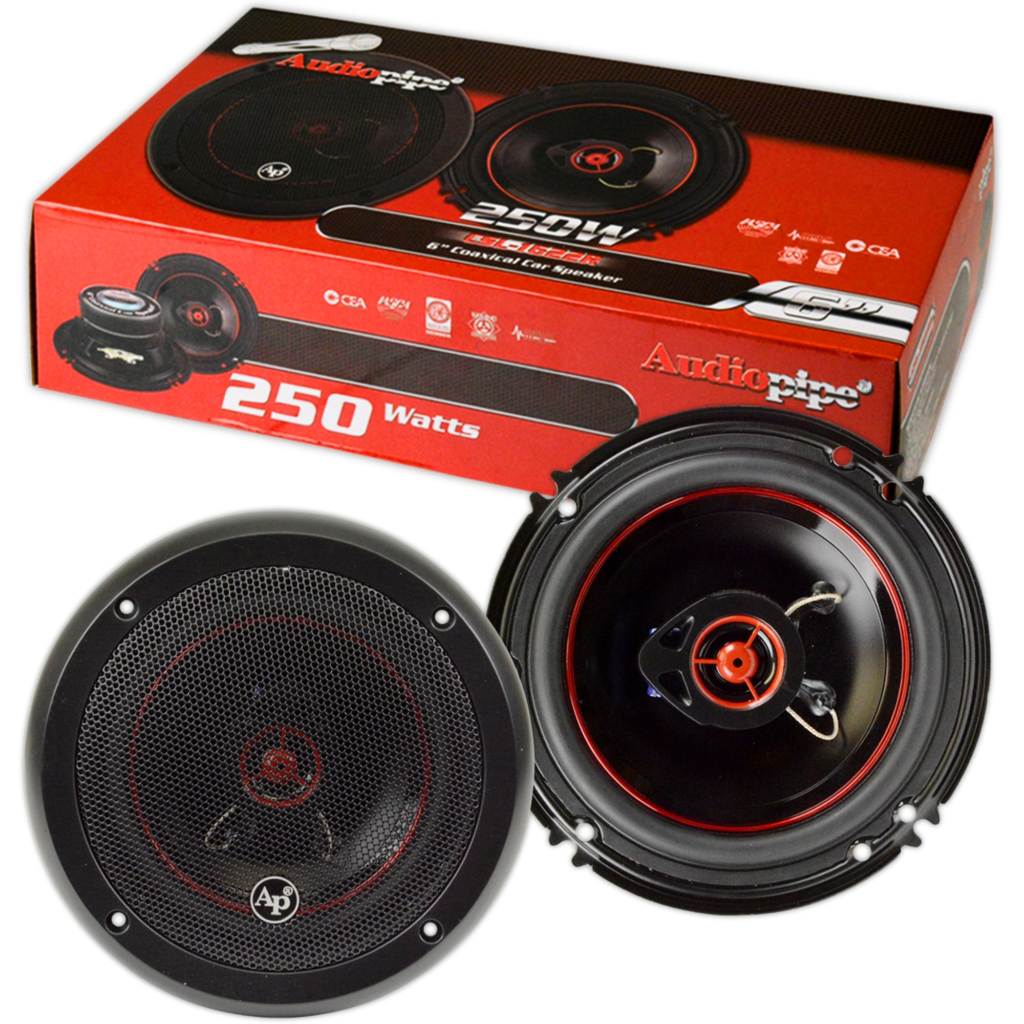 Bocinas Coaxiales Audiopipe CSL-1622R 6.5 PLG 250W