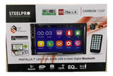 Autoestéreo Pantalla 2 DIN Steelpro CARBON-75MP HD Bluetooth Salida RCA USB 2.0 Control Remoto Cámara de Reversa - Audioshop México lo mejor en Car Audio en México -  Steelpro