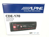 Autoestéreo Receptor 1 DIN Alpine CDE-170 con CD, USB, AUX, MP3 y RCA - Audioshop México lo mejor en Car Audio en México -  Alpine