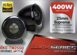 Tweeters Rock Series RKS-TW25SQ 400 Watts 25mm 1 Pulgada 4 Ohms - Audioshop México lo mejor en Car Audio en México -  Rock Series
