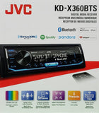 Autoestéreo JVC KD-X360BTS Receptor 1 DIN Medios Digitales USB Bluetooth iPhone - Audioshop México lo mejor en Car Audio en México -  JVC