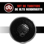 Set de Tweeters DB Drive WDX1TW-MOTO 225 Watts 1.25 Pulgadas 4 Ohms