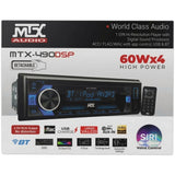 Estéreo Bluetooth 1 DIN Desmontable MTX Audio MTX-490DSP USB AUX Android iOS Siri