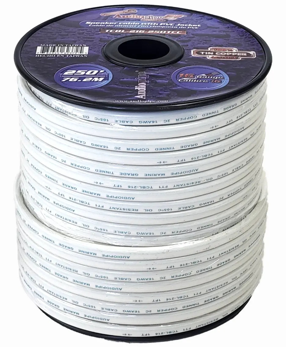 Cable Para Bocinas Grado Marino de Cobre Audiopipe Calibre 16 TCBL-216-250TCC - Audioshop México lo mejor en Car Audio en México -  Audiopipe