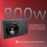 Cajón Subwoofer Amplificado Audiopipe APSB-XR12AMP 12 PLG - Audioshop México lo mejor en Car Audio en México -  Audiopipe