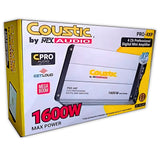 Amplificador 4 Canales Coustic PRO4XP 1600W Máx Clase D