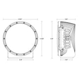 Luz LED Rigid Industries 36522 9 PLG Spot Amber Pro