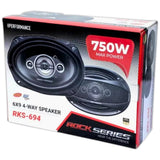 Bocinas Coaxiales Rock Series RKS-694 750W 6x9 PLG 4 Ohms