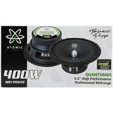Par de Medios Rangos Atomic Audio QUANTUM65 6.5 PLG 400W