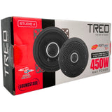 Bocinas Coaxiales Treo STUDIO4 450W 4 PLG