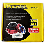 Kit de Instalación para Amplificador Coustic CO-KIT4 Calibre 4 5.1 metros 70% Cobre Libre de Oxigeno