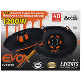 Medios Rangos con Tweeter Evox EVX57CX 5x7 PLG 1200W