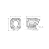 Luz LED RIGID 491613 Revolve Pod Amber 2 PLG