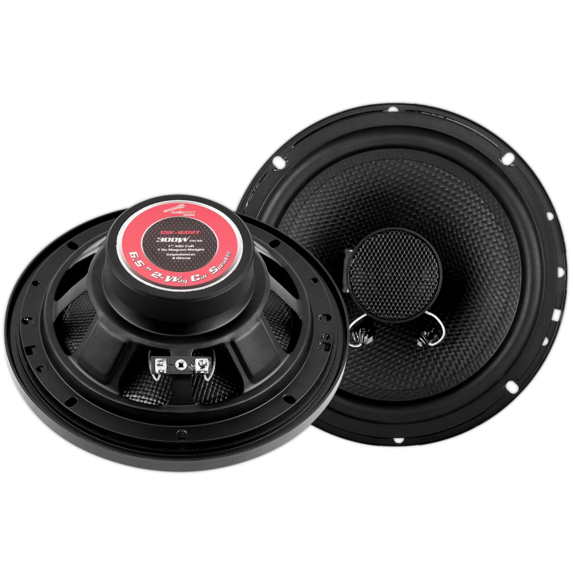 Bocinas Coaxiales Audiopipe CSE-1602T 300W Fibra Carbono