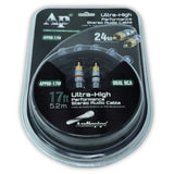 Cable de Audio RCA 17 Pies 5.18 m Audiopipe APPRO-17M 24K - Audioshop México lo mejor en Car Audio en México -  Audiopipe