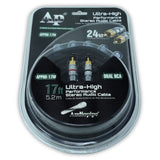 Cable de Audio RCA 17 Pies 5.18 m Audiopipe APPRO-17M 24K