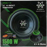 Subwoofer Doble Bobina Atomic Audio COBALT12 1500W 12 PLG High SPL