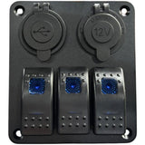 Panel 3 Switch Botonera USB Rock Series RKS-SW3USB 12V - Audioshop México lo mejor en Car Audio en México -  Rock Series
