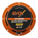 Medio Bajo de Alto Rendimiento Evox EVX8MB 8 PLG 800W