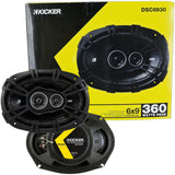 Bocinas Coaxiales Kicker DSC69304 6x9 Pulgadas 3 Vías 360W