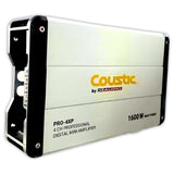Amplificador 4 Canales Coustic PRO4XP 1600W Máx Clase D