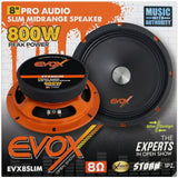 Medio Rango Delgado Evox EVX8SLIM 8 PLG 800W