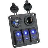Panel 3 Switch Botonera USB Rock Series RKS-SW3USB 12V - Audioshop México lo mejor en Car Audio en México -  Rock Series
