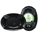 Bocinas Coaxiales Atomic Audio IRON69 900 Watts 6x9 Pulgadas 4 Ohms 5 Vías