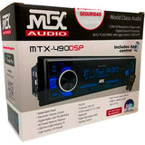 Estéreo Bluetooth 1 DIN Desmontable MTX Audio MTX-490DSP USB AUX Android iOS Siri - Audioshop México lo mejor en Car Audio en México -  MTX Audio