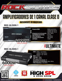 Amplificador Monoblock Rock Series RKS-UL2000.1 4000 Watts Clase D High SPL Open Show Ultimate Series - Audioshop México lo mejor en Car Audio en México -  Rock Series